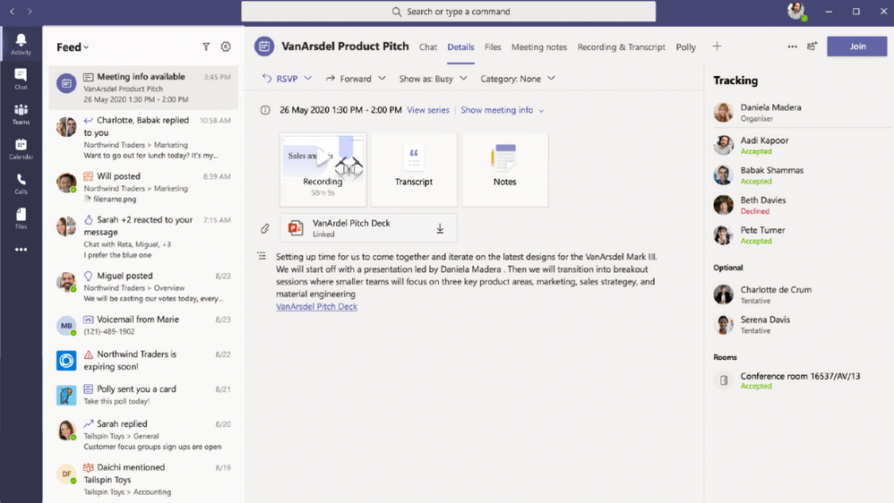 Meeting Recap illustration in Microsoft Teams